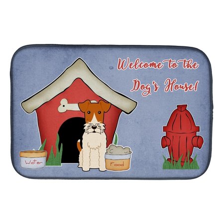 CAROLINES TREASURES Dog House Collection Wire Fox Terrier Dish Drying Mat BB2855DDM